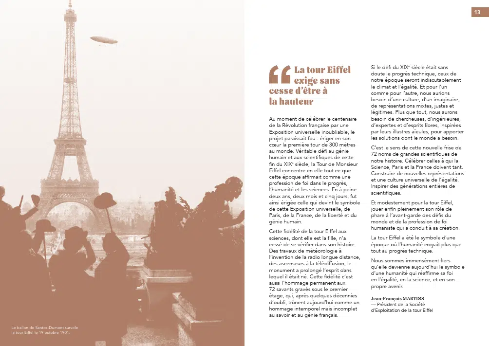 Double page 2 du livre 72 femmes de sciences pour la tour Eiffel