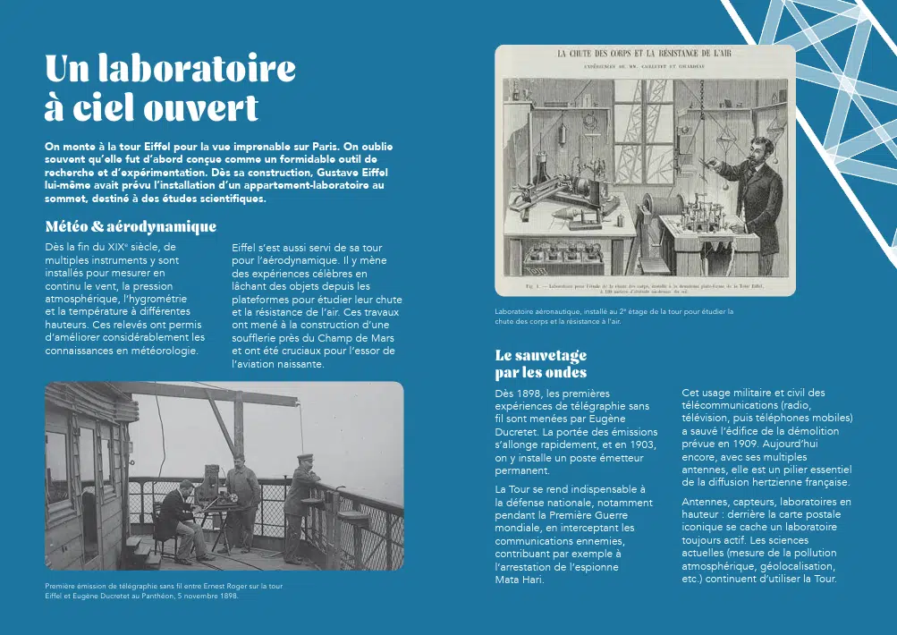 Double page 5 du livre 72 femmes de sciences pour la tour Eiffel